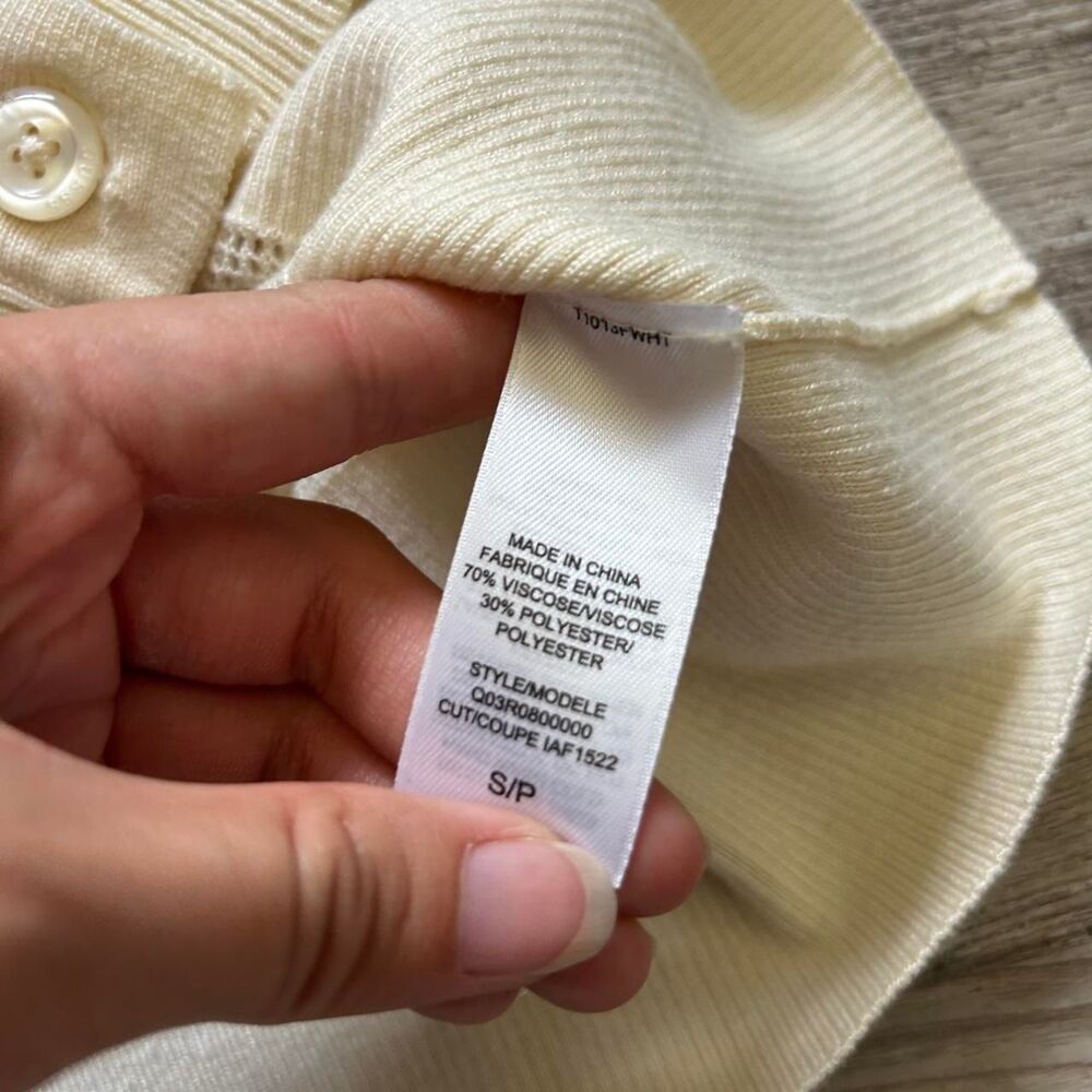 Guess Women's chic summer y2k streetwear cream mesh button up cardigan - Picture 4 of 8